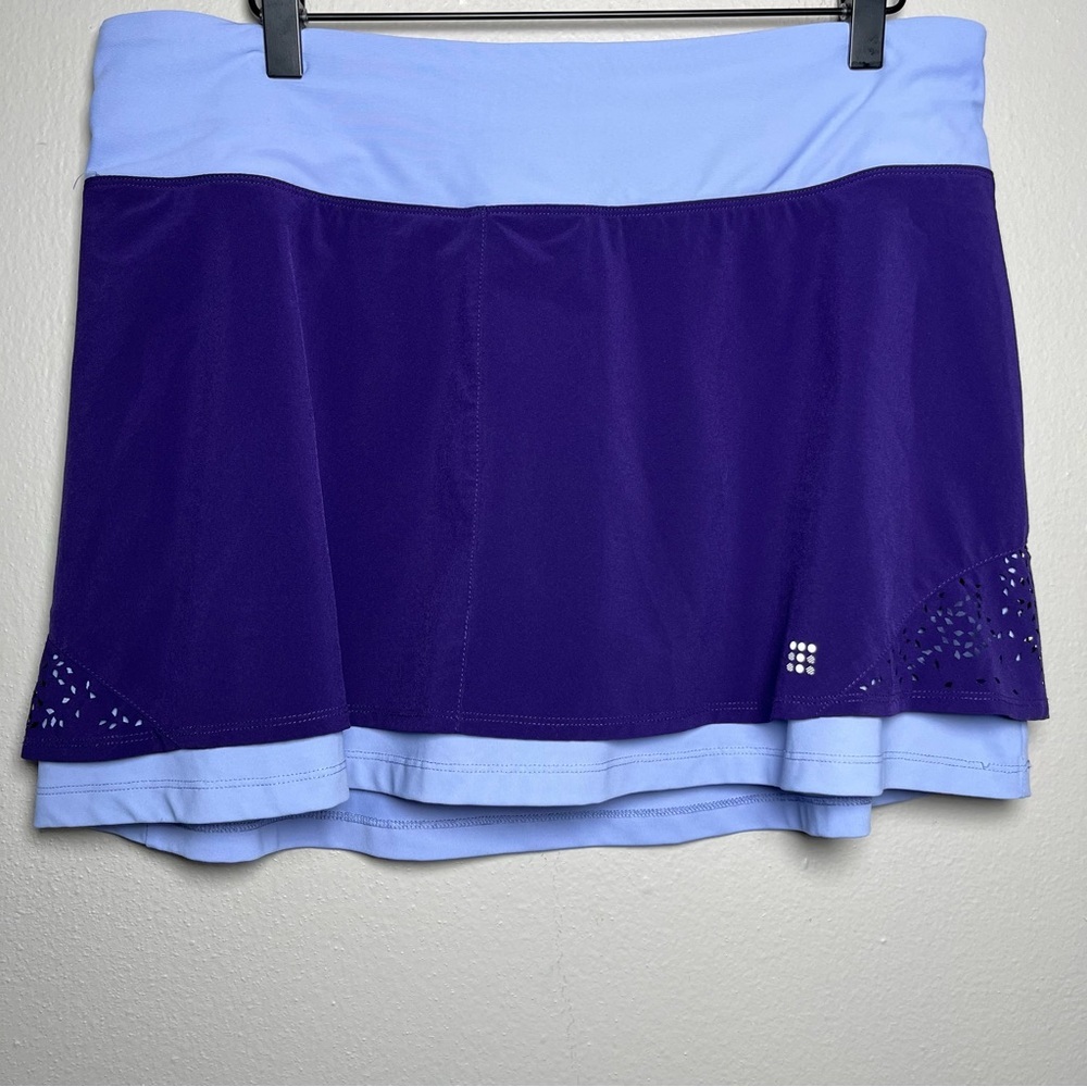 Title Nine‎ Women Skirt Large Purple Tennis Prep Skort Built in Short Pickleball